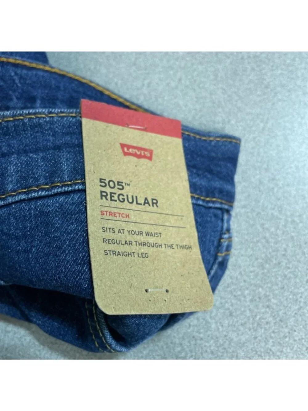 NWT Levi's 505 Men's 34x30 Blue Regular Fit Stretch Jeans Straight Leg Denim